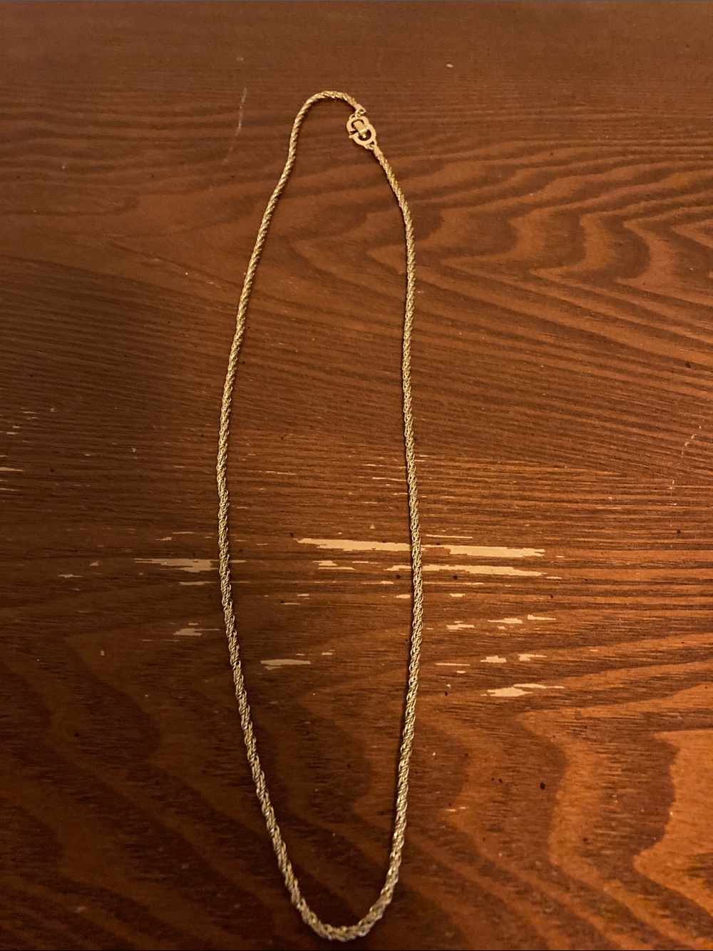 Dior Gold-Tone Twisted Rope Necklace